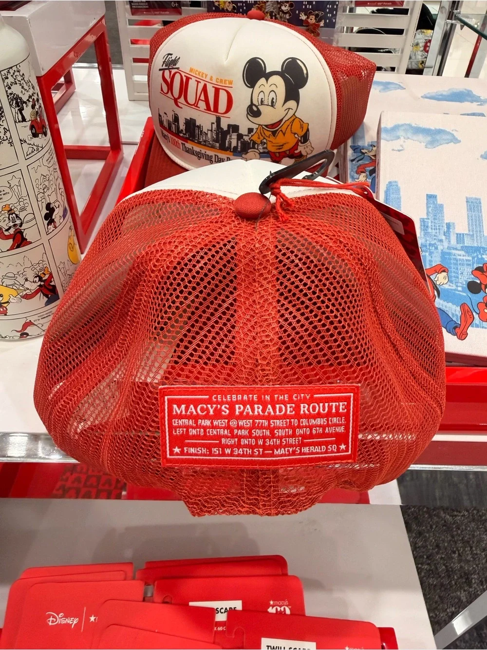 Exclusive Disney Mickey & Crew Squad Red and White Trucker Hat